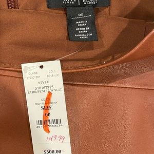 White House Black Market Leather Skirt